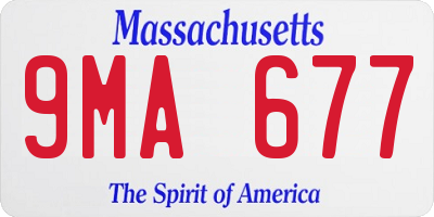 MA license plate 9MA677