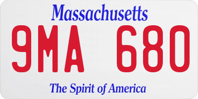 MA license plate 9MA680