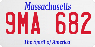 MA license plate 9MA682