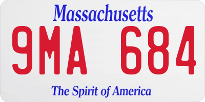 MA license plate 9MA684