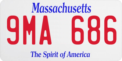 MA license plate 9MA686