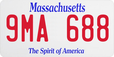 MA license plate 9MA688