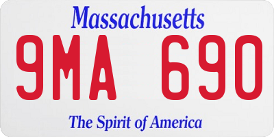MA license plate 9MA690