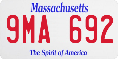 MA license plate 9MA692