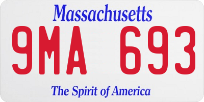 MA license plate 9MA693