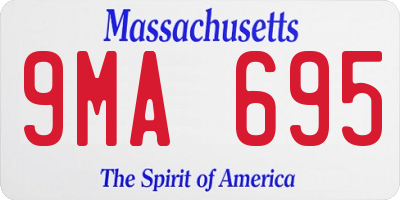 MA license plate 9MA695