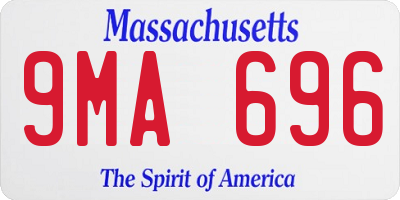 MA license plate 9MA696