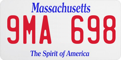 MA license plate 9MA698