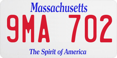 MA license plate 9MA702