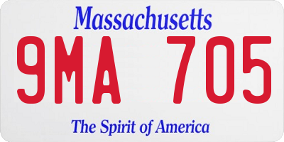 MA license plate 9MA705