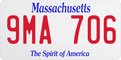 MA license plate 9MA706