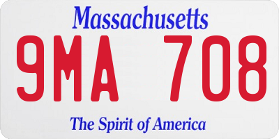 MA license plate 9MA708
