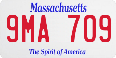 MA license plate 9MA709
