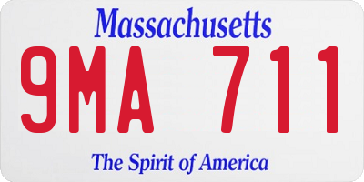 MA license plate 9MA711