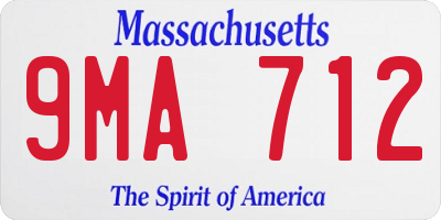 MA license plate 9MA712