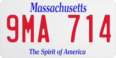MA license plate 9MA714