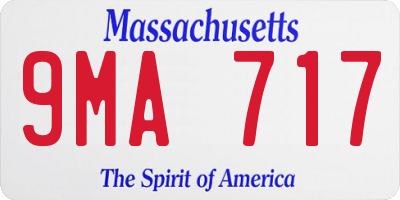MA license plate 9MA717