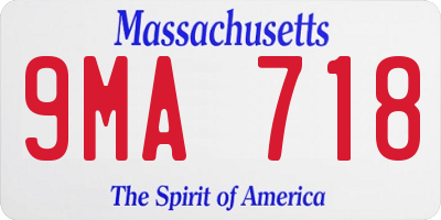 MA license plate 9MA718