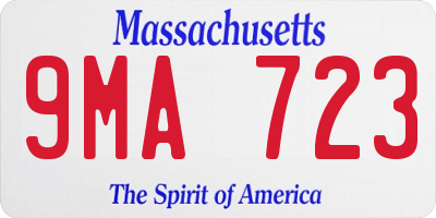 MA license plate 9MA723