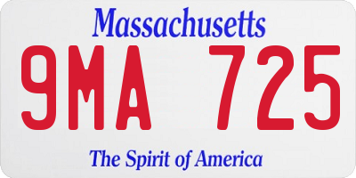 MA license plate 9MA725
