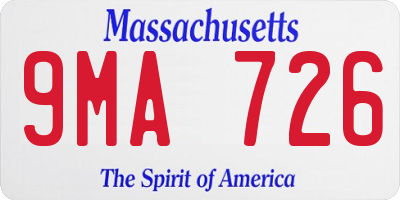 MA license plate 9MA726