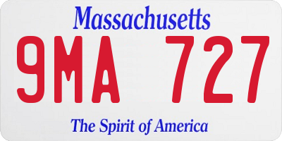 MA license plate 9MA727