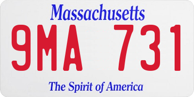 MA license plate 9MA731