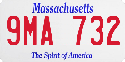 MA license plate 9MA732