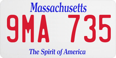 MA license plate 9MA735