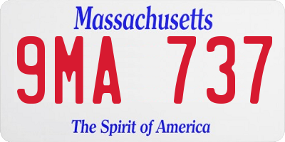 MA license plate 9MA737