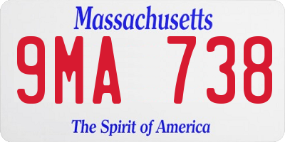 MA license plate 9MA738