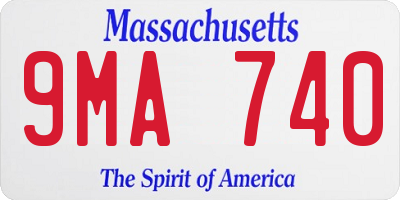 MA license plate 9MA740