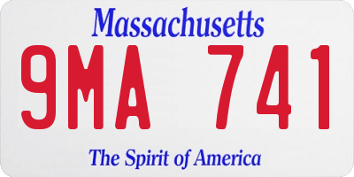 MA license plate 9MA741