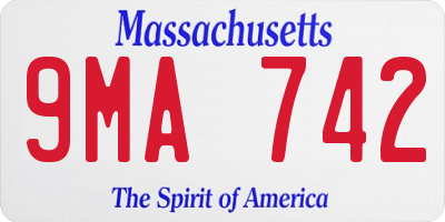 MA license plate 9MA742