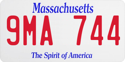 MA license plate 9MA744