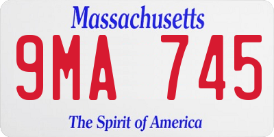 MA license plate 9MA745
