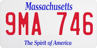 MA license plate 9MA746