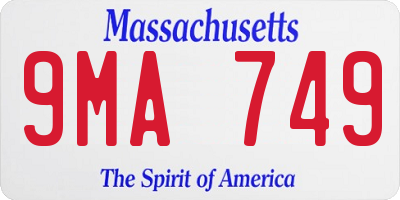 MA license plate 9MA749