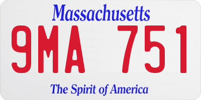 MA license plate 9MA751