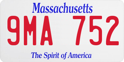 MA license plate 9MA752