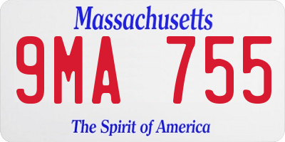 MA license plate 9MA755