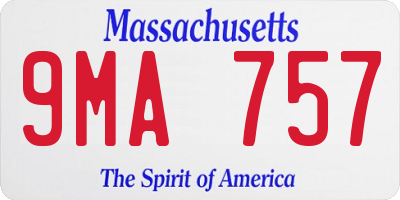 MA license plate 9MA757