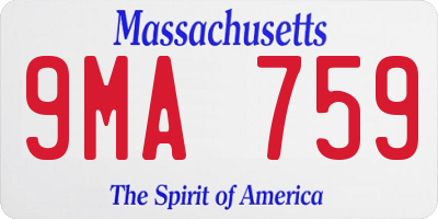 MA license plate 9MA759