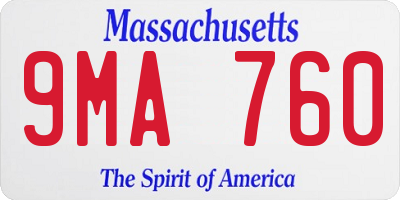 MA license plate 9MA760