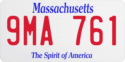MA license plate 9MA761