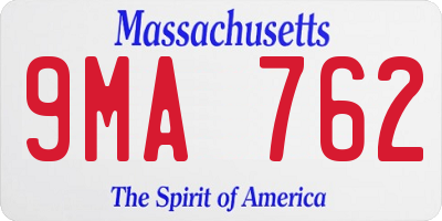 MA license plate 9MA762