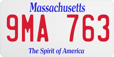 MA license plate 9MA763