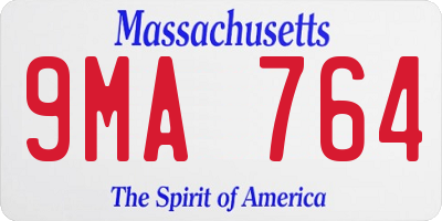 MA license plate 9MA764