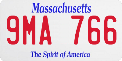 MA license plate 9MA766