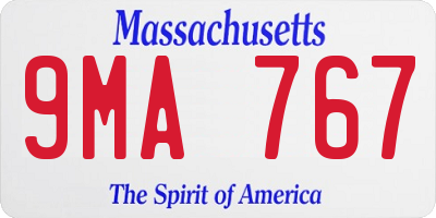 MA license plate 9MA767